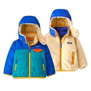 Patagonia Toddler Reversible Tribbles Hoody winter coat EUC -4T
